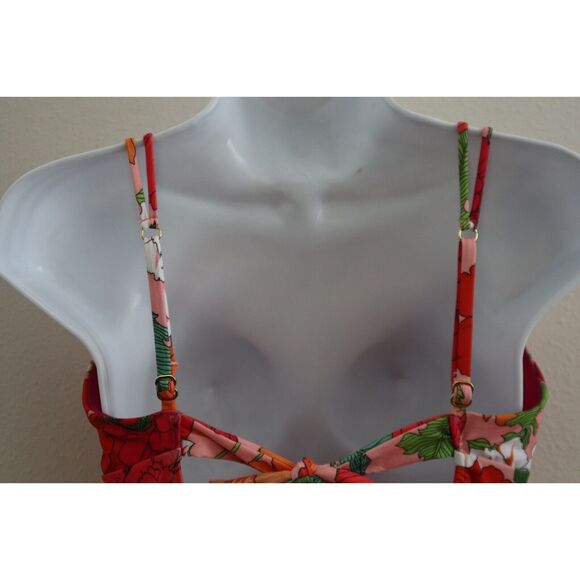 Trina Turk Women's Sz 12 Multi Sunny Bloom Underwire One Piece Swimsuit - Picture 7 of 12